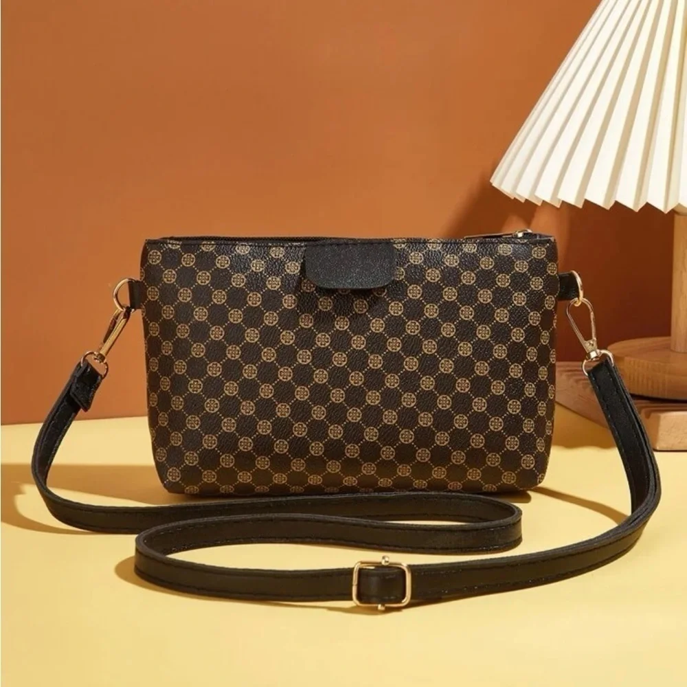 ⚠️Clearance Brown And Black Square Crossbody Bag - Picture 1 of 6